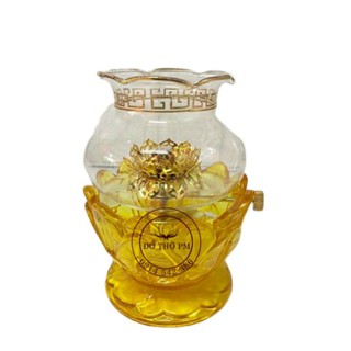 Đèn thờ. Đèn đốt dầu, 8 cát tường. Đèn làm bằng thuỷ tinh cao cấp. GIÁ SỐC. Đồ thờ cúng