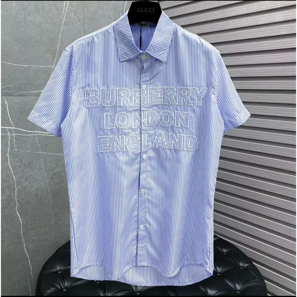 Áo Sơ Mi BURBERRY LONDON ENDLAND Ngắn Tay Chữ Thêu Cao Cấp. | BigBuy360 - bigbuy360.vn
