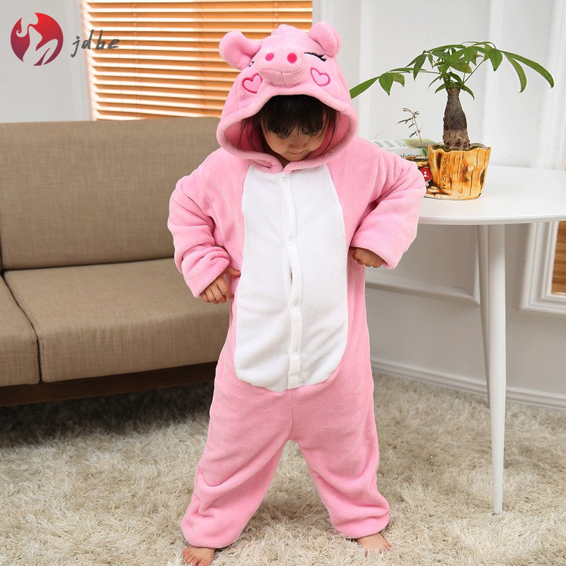 1 Bộ Đồ Ngủ Liền Thân Hình Heo Con Đáng Yêu Cho Bé