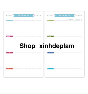 (Rẻ nhất) Giấy refill sổ Planner cơ bản sổ còng
