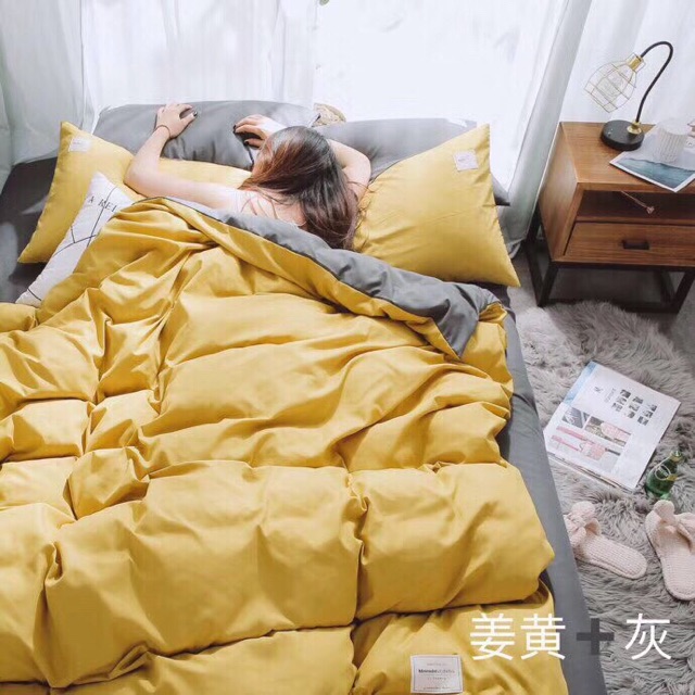 Chăn ga gối Cotton Đũi cao cấp (Cotton TiCi)❤️miễn phí bo chun❤️