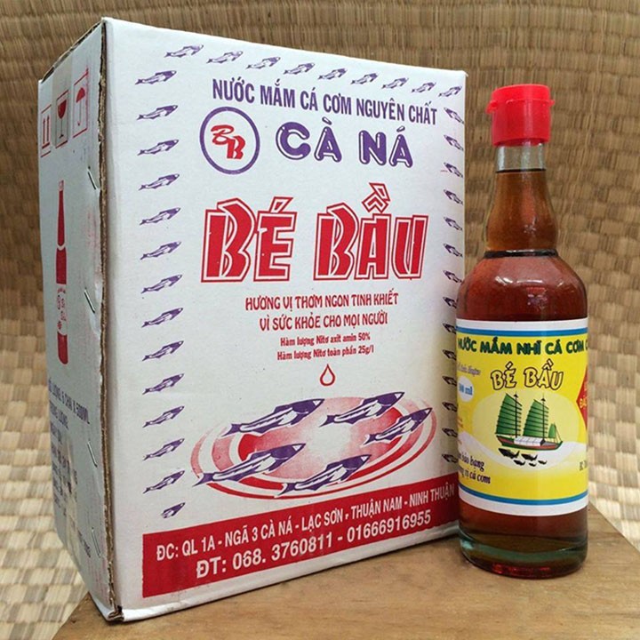 Nước mắm Bé Bầu loại thượng hạng 500ml (thúng 6 chai).