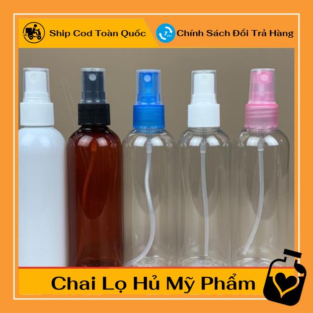 Chai Xịt Phun Sương ❤ TOP GIÁ RẺ ❤ Chai nhựa xịt phun sương nâu 50ml,100ml chiết mỹ phẩm ,Xưởng Chai Lọ