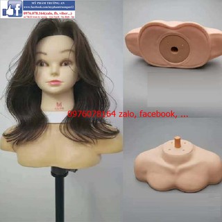 Combo Vai Manocanh Học Làm Tóc và Eto Gá Bàn Giữ Đầu Manocanh