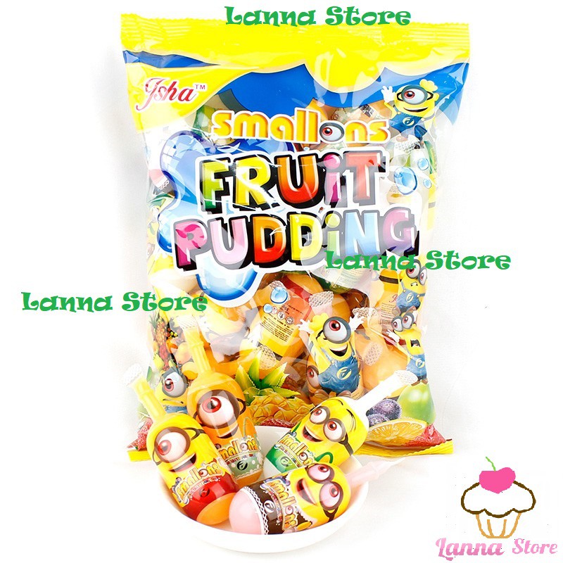 Thạch Rau Câu Trái Cây Peppa Pig / Minion Smallons Fruit Pudding gói 700gr Hongkong