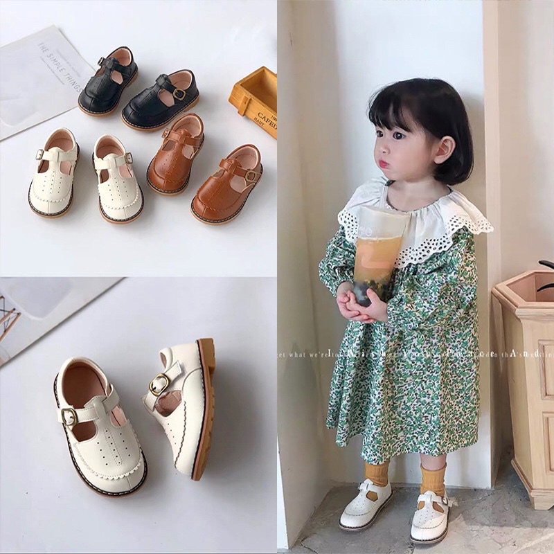 Giày búp bê da Oxford DX siêu mềm, êm chân phong cách tiểu thư vintage mã 221G009