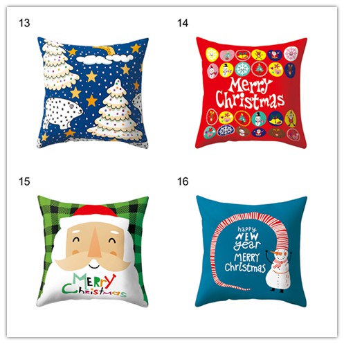 Bao Gối Vải Mềm Thoải Mái Chủ Đề Giáng Sinh Dùng Để Trang Trí