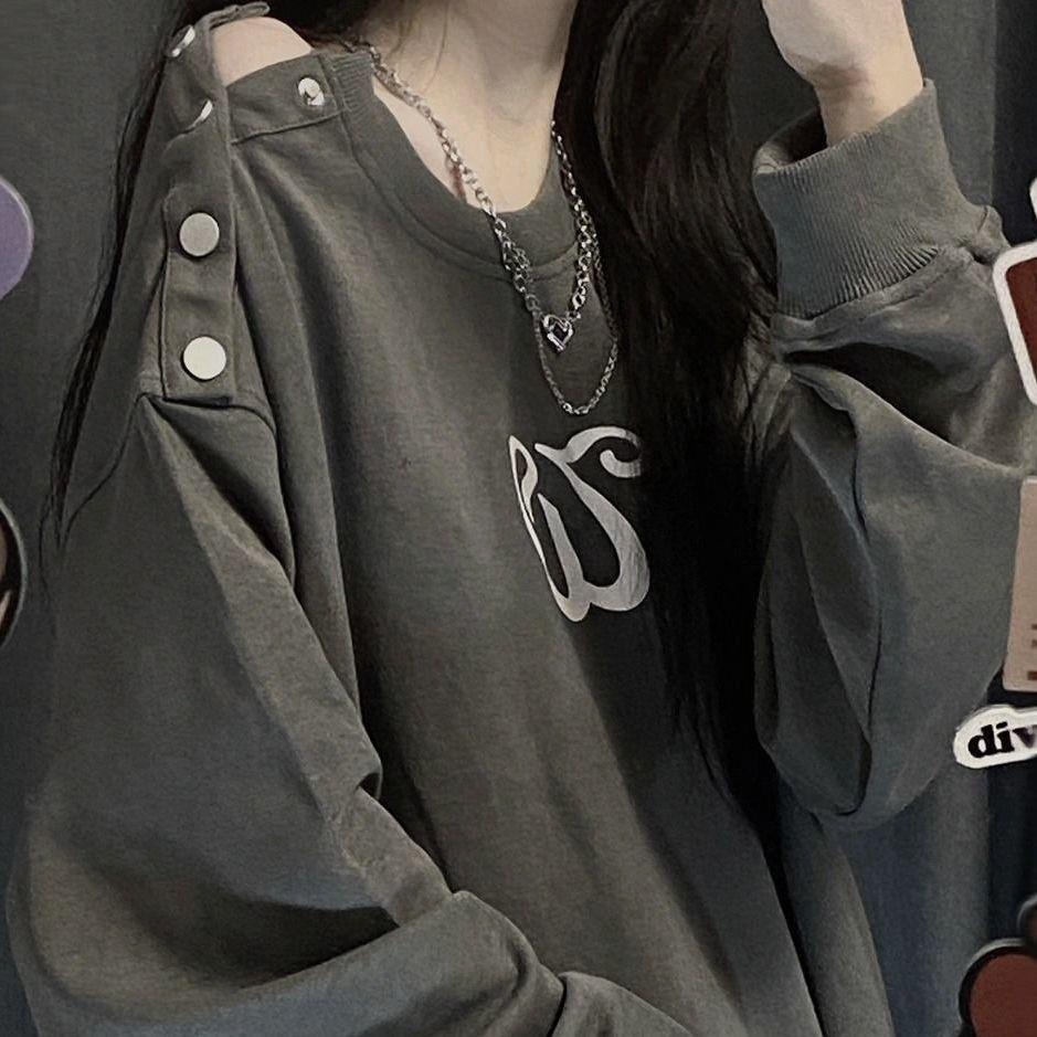 Áo sweater Tay Dài Dáng Rộng Phong Cách Hàn Quốc Thời Trang Cho Nữ