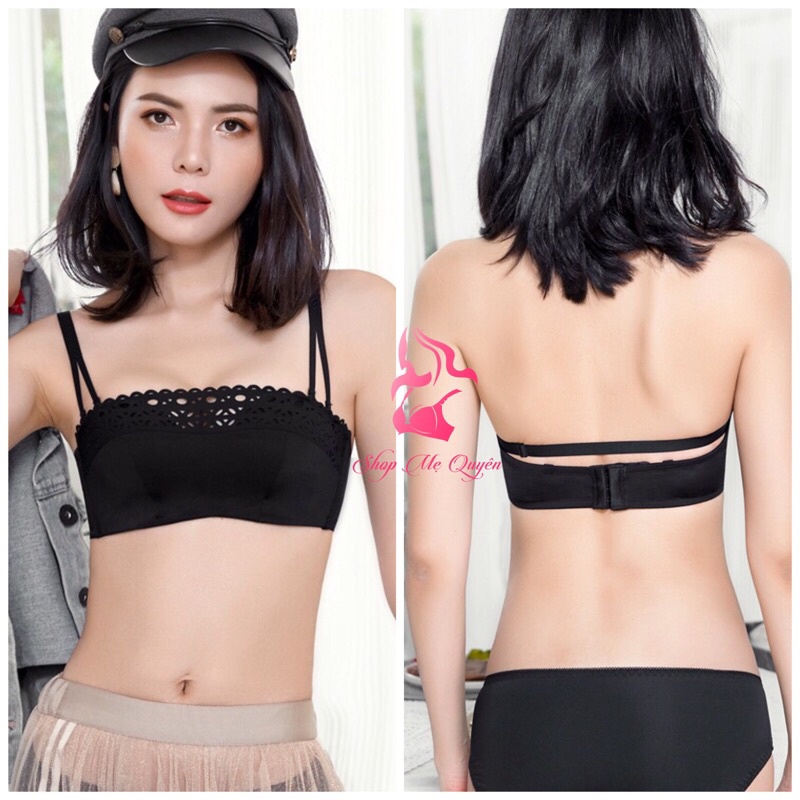 Áo lót, áo ngực chống tụt kèm dây cao cấp mặc hở vai, chất liệu ren đan mịn mút xốp thông hơi nâng ngực cực đỉnh