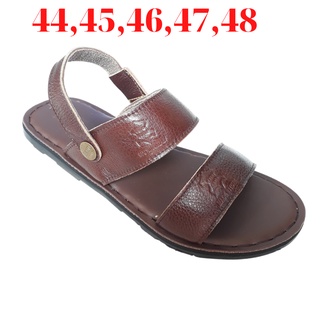 Giày sandal nam big size, giày sandal nam size lớn 44 45 46 47 48 da bò thật cao cấp hkt shop