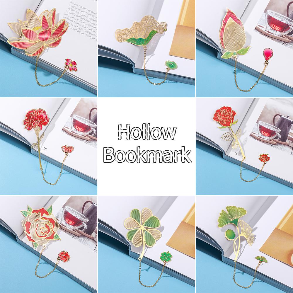 Kẹp Đánh Dấu Sách Bằng Đồng Thau Thiết Kế Đục Lỗ Phong Cách Trung Hoa Cổ Điển Mới