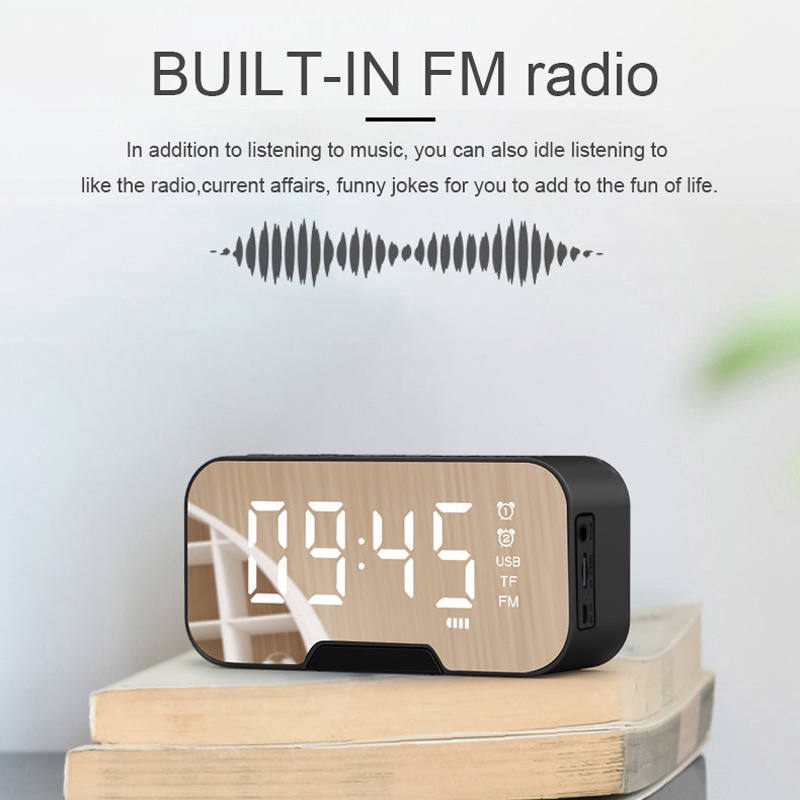 Loa Basspal Q5 Kết Nối Bluetooth Tích Hợp Đồng Hồ Báo Thức Radio FM Và Phát Nhạc Trên Thẻ Nhớ TF