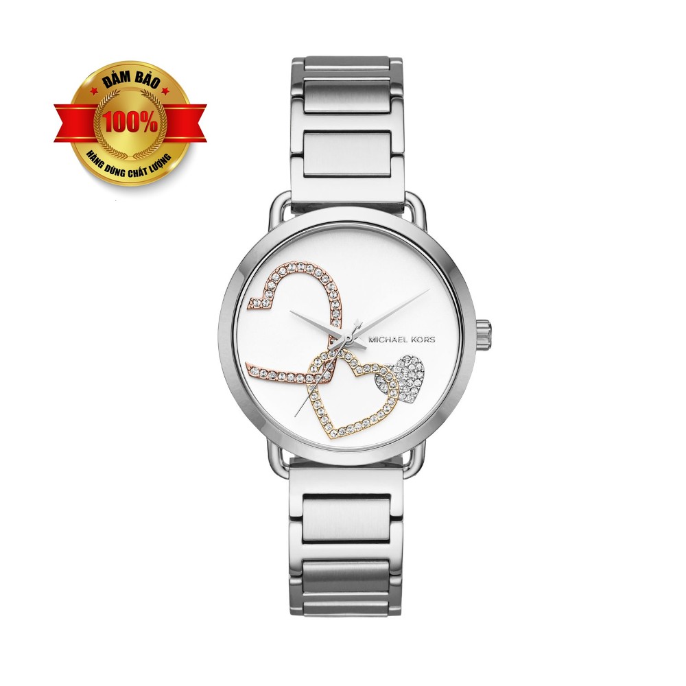 Đồng Hồ Nữ Michael Kors MK3823 - Nền Mặt Số Đính Pha Lê Họa Tiết Trái Tim Cuốn Hút