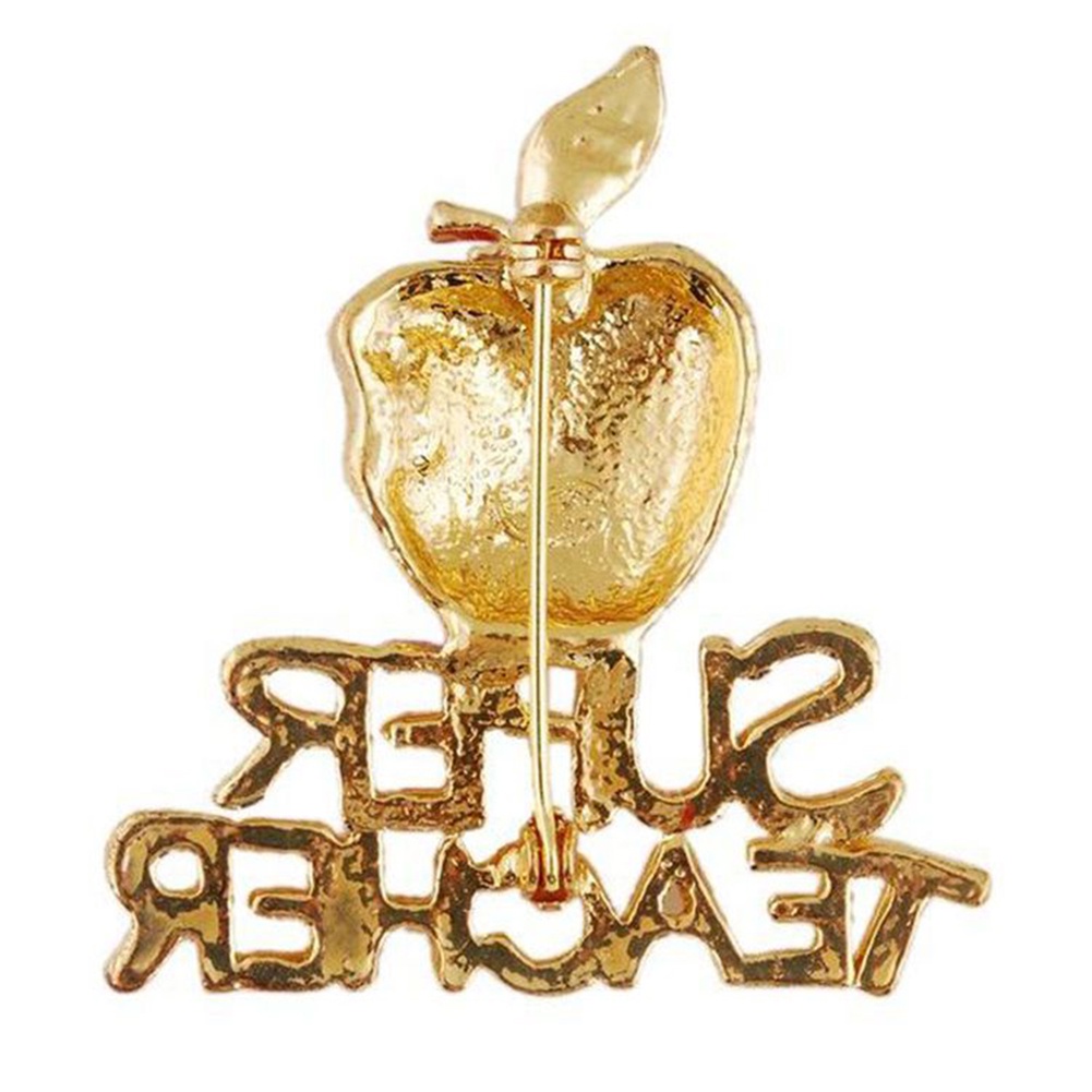 [Hàng Có Sẵn] Trâm Cài Áo Đính Đá Apple Super Teacher Rhineston Quà Tặng Giáng Sinh Ngày Nhà Giáo