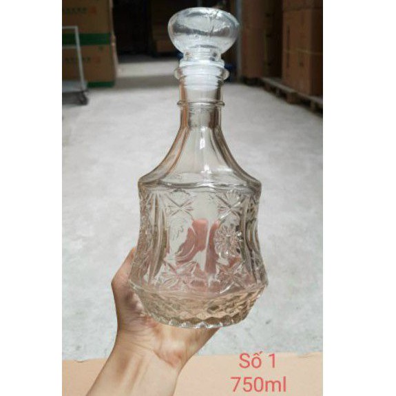 Vỏ chai thủy tinh hoa văn 750ml | BigBuy360 - bigbuy360.vn