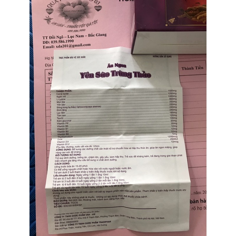 Ăn ngon Yến sào trùng thảo ( hộp 20 ống) | Thế Giới Skin Care