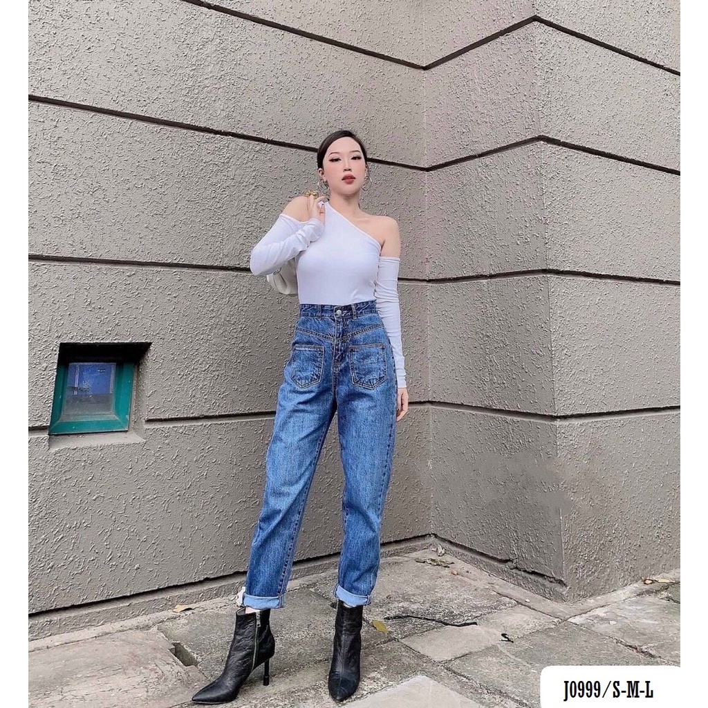 Quần Jean Baggy Nữ 2 Túi Trước Sành Điệu J0999 - Jeany