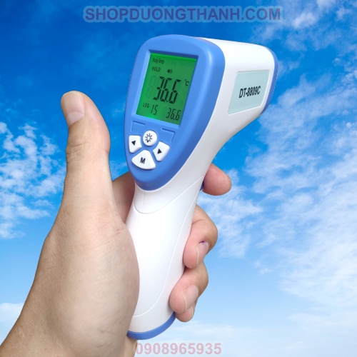 Nhiệt kế hồng ngoại điện tử - Máy đo nhiệt độ thân nhiệt đo trán Thermometer DT 8809C