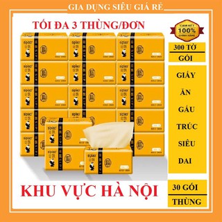Giấy ăn gấu trúc siêu dai sipiao thùng 30 gói