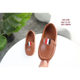 [Dọn Kho]Giày Lười Bé Trai Chất Liệu Da Siêu Chất G88[Lẻ Size]