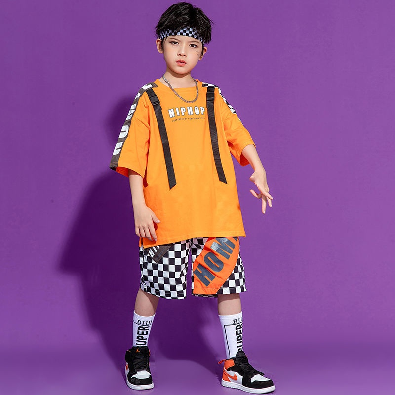 Bộ Quần Áo Nhảy Hip Hop Đường Phố Cao Cấp Thời Trang Mùa Hè Mới Cho Bé Trai Và Gái