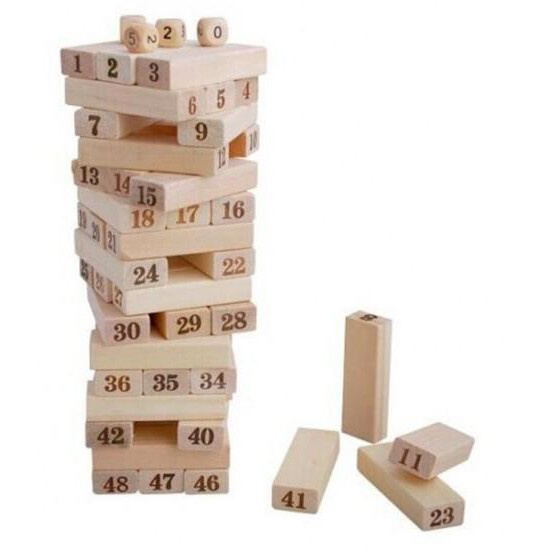 Đồ chơi cho bé, đồ chơi trẻ em rút gỗ Wisstoy 54 thanh luyện tập khéo léo và cẩn thận-Khoaibaby