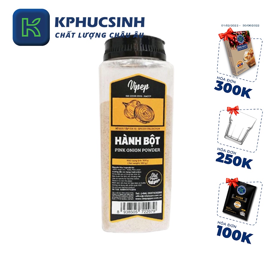 Hành bột Vipep 500gr KPHUCSINH - Hàng Chính Hãng