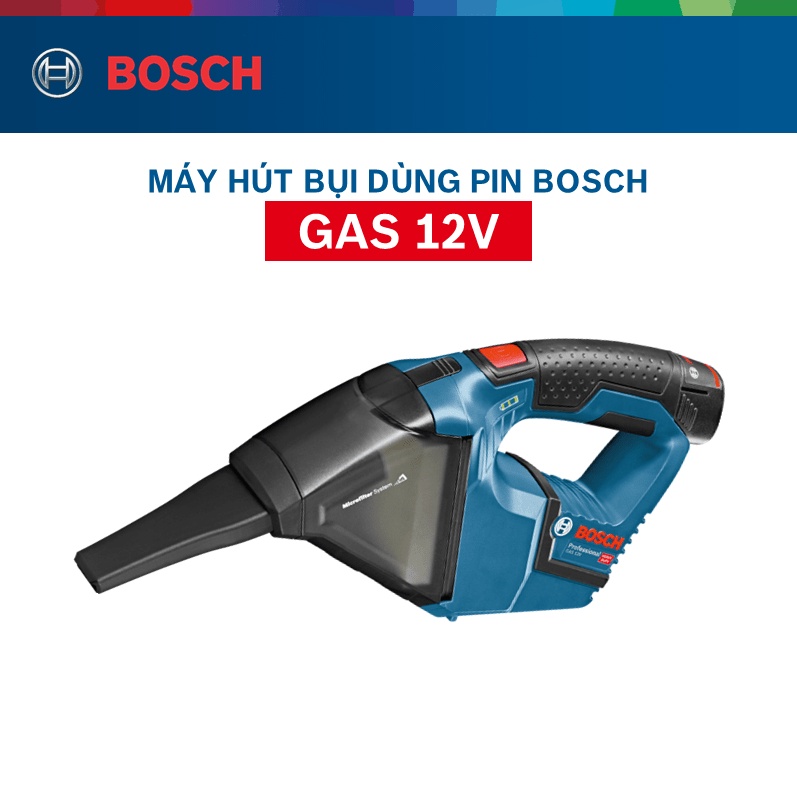 Máy hút bụi dùng pin GAS 12V Bosch (Không kèm pin và sạc)