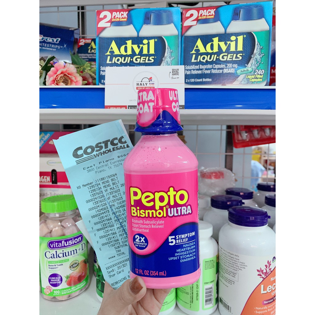Hỗn Dịch Tiêu Chảy Dạ Dày Pepto Bismol Ultra 354ml
