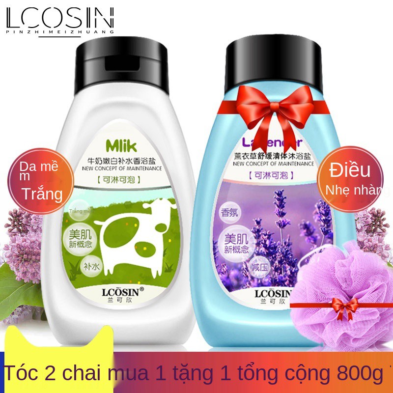 Muối tắm sữa tắm toàn thân trị mụn lưng từ bùn tắm bùn khoáng đến da gà làm trắng da sừng. Muối tắm tẩy tế bào chết cho