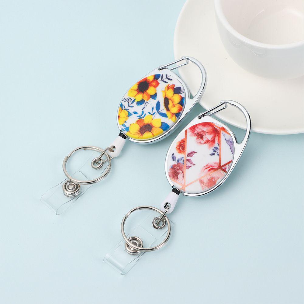 Giá Đỡ Thẻ ID / Thẻ ID Hình Hoa / Cẩm Thạch Có Thể Thu Gọn