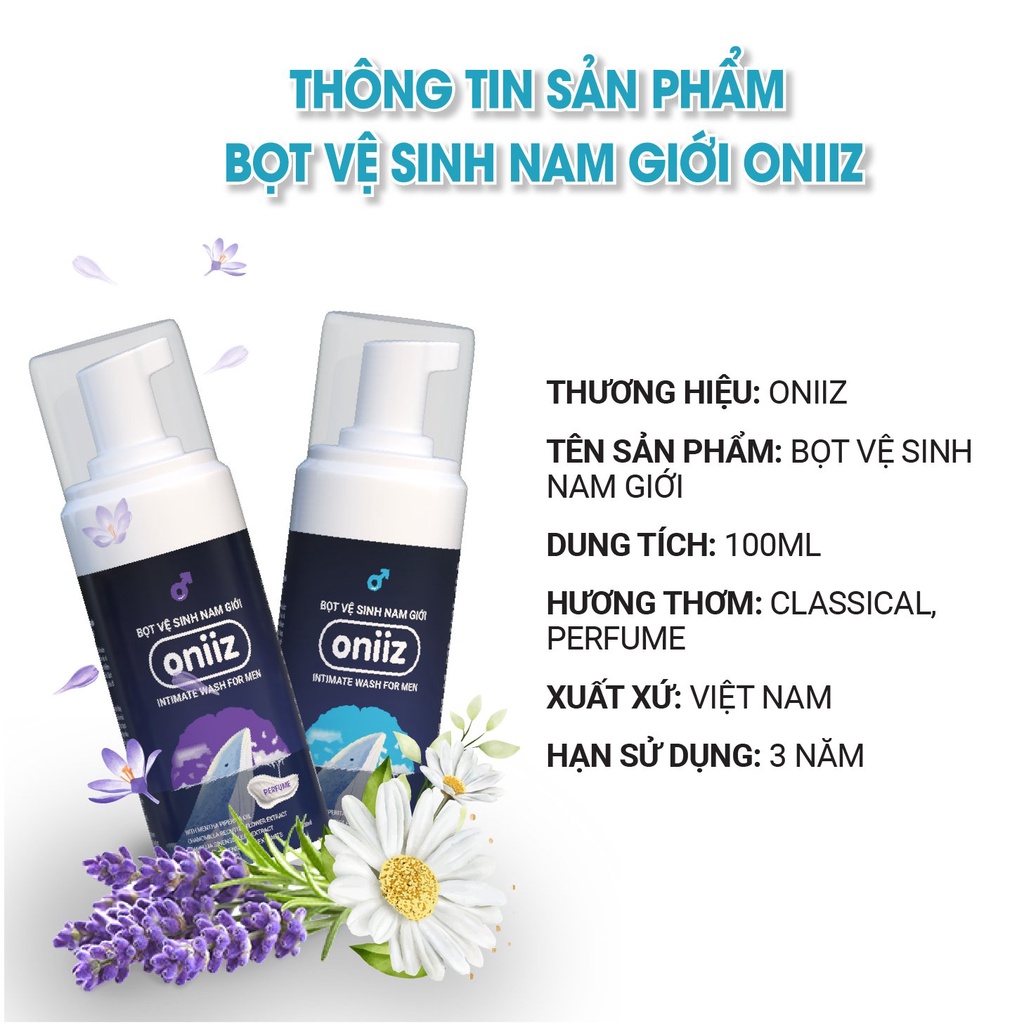 Bọt vệ sinh nam giới Oniiz, Dung dịch vệ sinh nam tạo bọt chính hãng