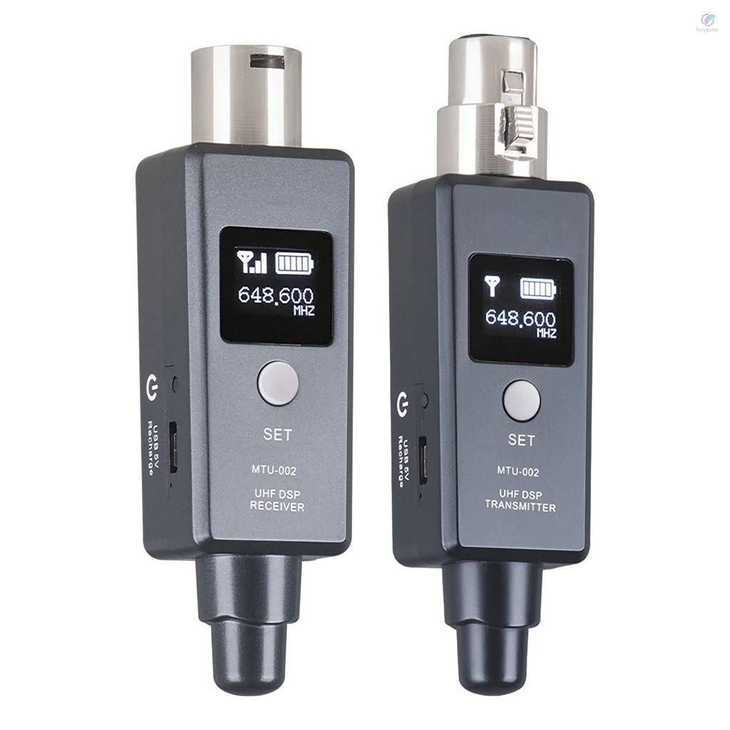 1 Cặp Hệ Thống Truyền Tín Hiệu Không Dây Cho Micro Không Dây UHF DSP / Bộ Thu Tín Hiệu Hai Chế Độ Cho Micro Dynamic / Condenser
