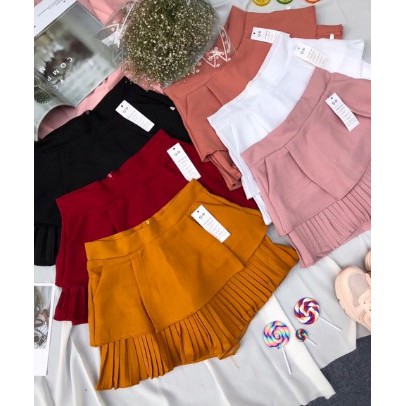 Chan váy 2 tâng xếp li quảng châu