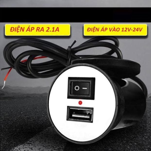 Bộ sạc điện thoại trên xe máy chống nước có công tắc tiêu chuẩn cd 3104