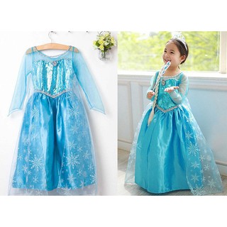 Đầm hóa trang Elsa 2-8 tuổi