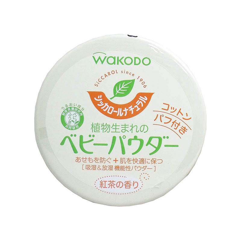 PHẤN RÔM TRÀ XANH DƯỠNG DA CHO BÉ WAKODO 120G - Hachi Hachi Japan Shop