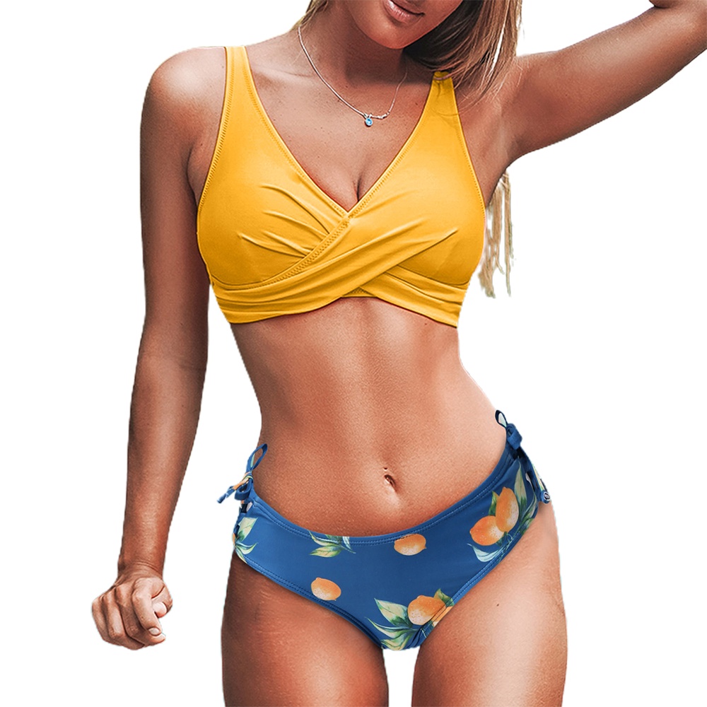 Bộ Đồ Bơi Bikini Hai Mảnh Nhiều Màu Sắc Gợi Cảm Dành Cho Nữ