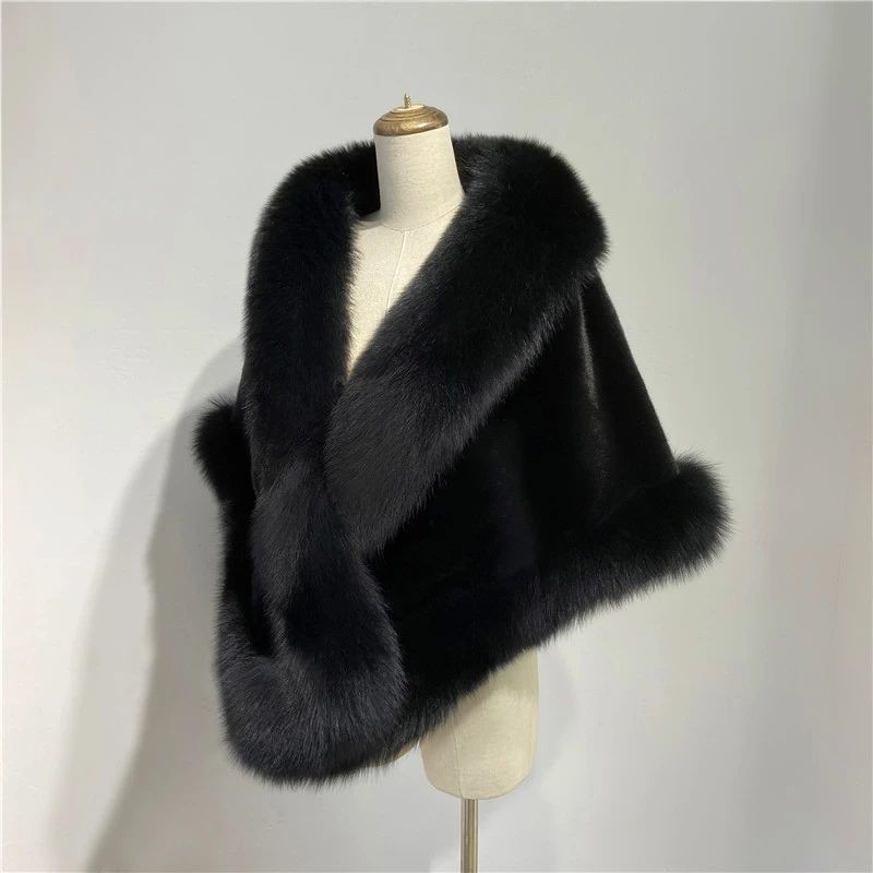 ▧○Áo choàng lông cáo dáng ngắn thời trang thu đông cho nữ | BigBuy360 - bigbuy360.vn