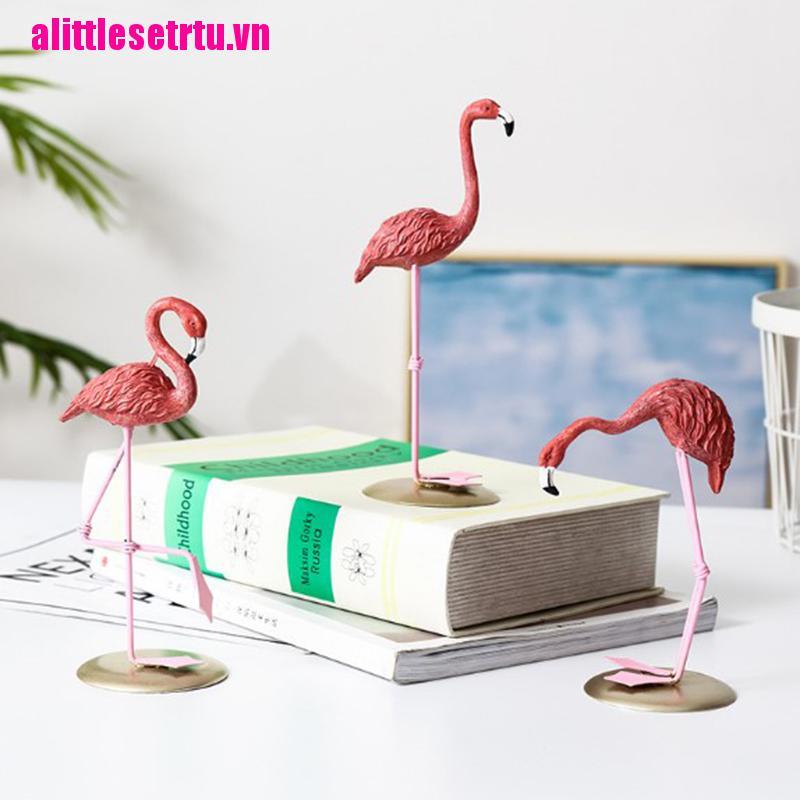 【Trvn】Nordic Desktop Resin Flamingo Ornaments Pink Home Decor