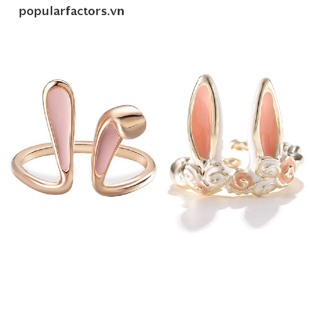 Nhẫn Hở Hình Thỏ Dễ Thương Ngọt Ngào Thích Hợp Làm Quà Cưới