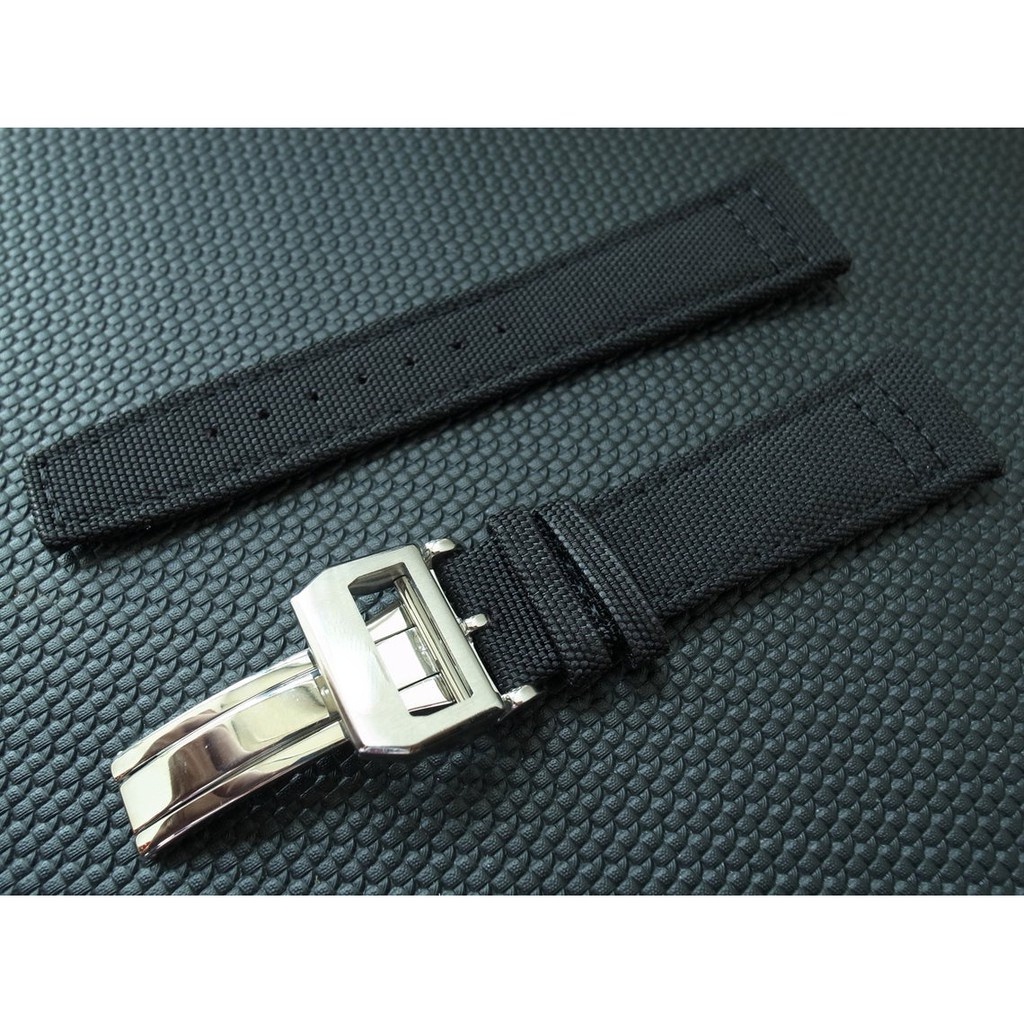 20mm 21mm 22mm Da Thật Chính Hãng Dây Đeo Đồng Hồ Cho IWC Phi Công Portofino Vòng Tay Gấp Khóa Nylon