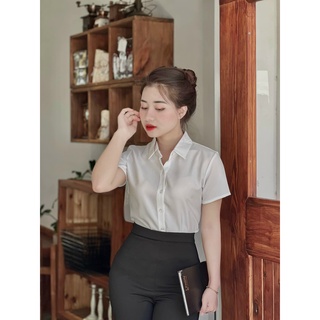 ÁO SƠ MI LỤA TAY NGẮN