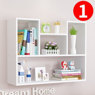 Kệ treo tường trang trí gỗ, Kệ sách treo tường nhiều ngăn hiện đại FNL14