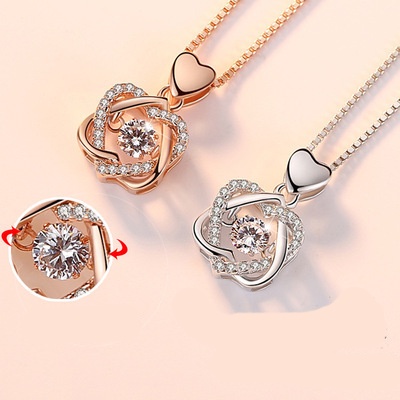 Dây chuyền trái tim DEPOT, vòng cổ ngôi sao hợp kim bạc titan phong cách Hàn Quốc