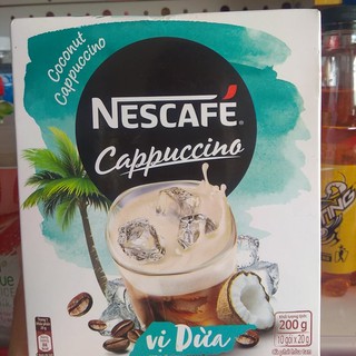 Cà phê hòa tan Nescafe Cappuccino Vị Dừa - Hộp 10 gói x 20g