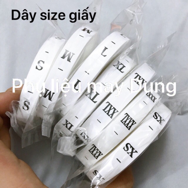 Dây size quần áo: dây giấy( 1 cuộn 1000 cái)