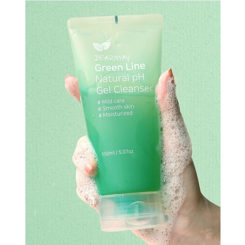 [Combo làm sạch] Tẩy Tế Bào Chết Dearmay Green Line Real Soft Peeling Gel 150ml + Sữa Rửa Mặt Dearmay Green Line Natural