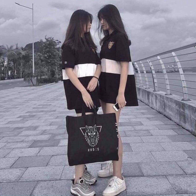 Áo polo sói phối màu cổ bo dệt hàng có size form rộng vanmiushop