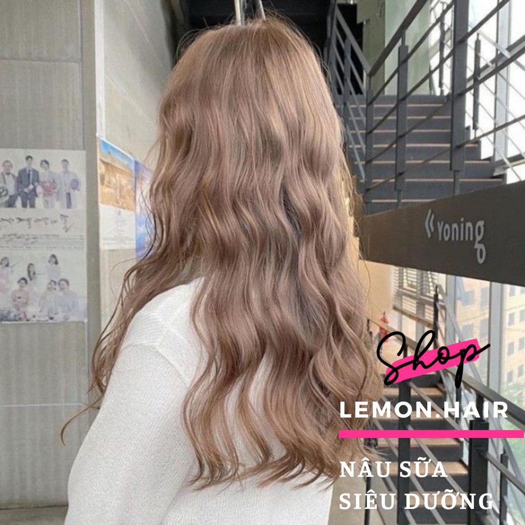 Thuốc nhuộm tóc nâu sữa + tặng oxy dượng dưỡng - lemon.hair